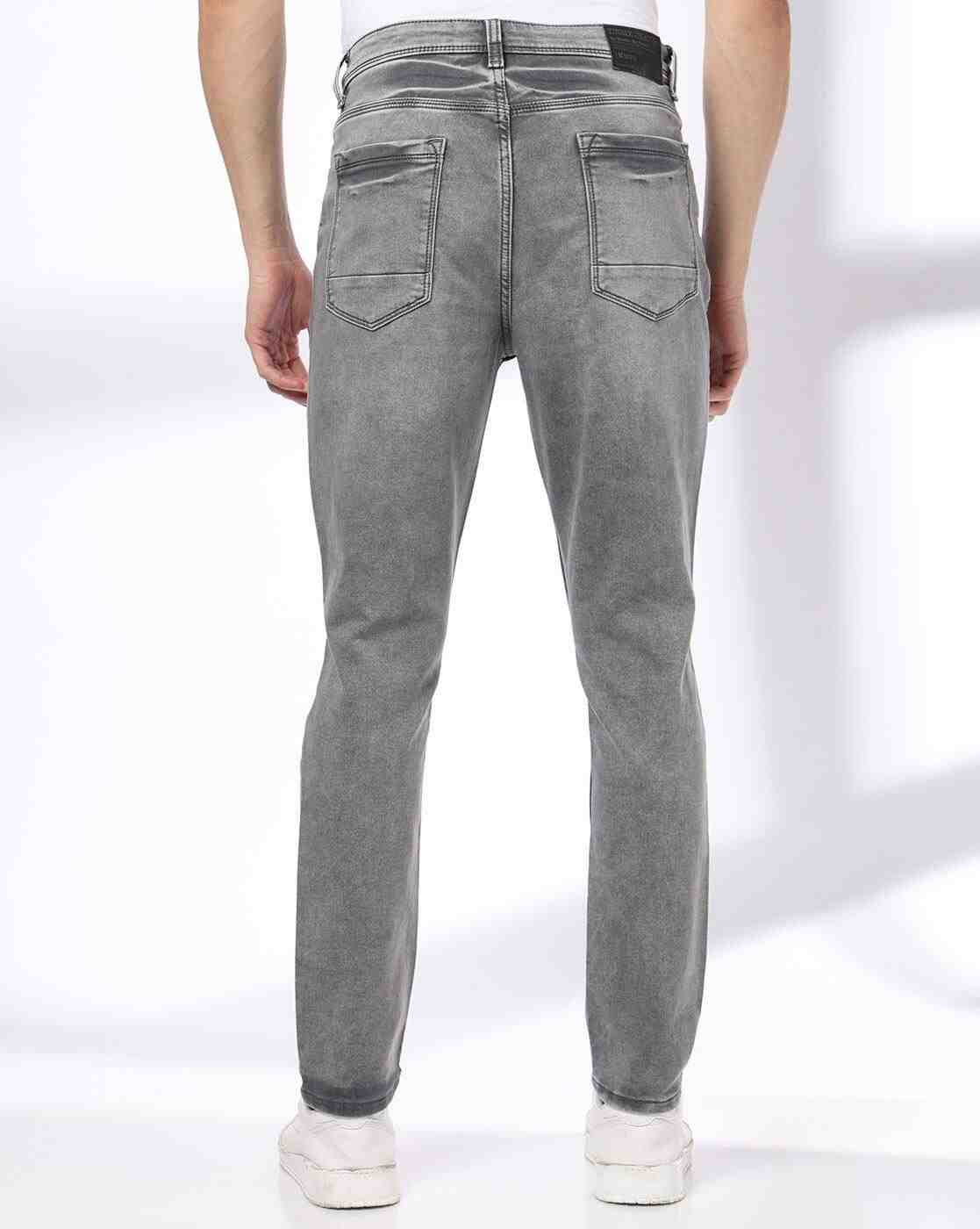 DNMX | Men Mid-Wash Slim Fit Jeans|2