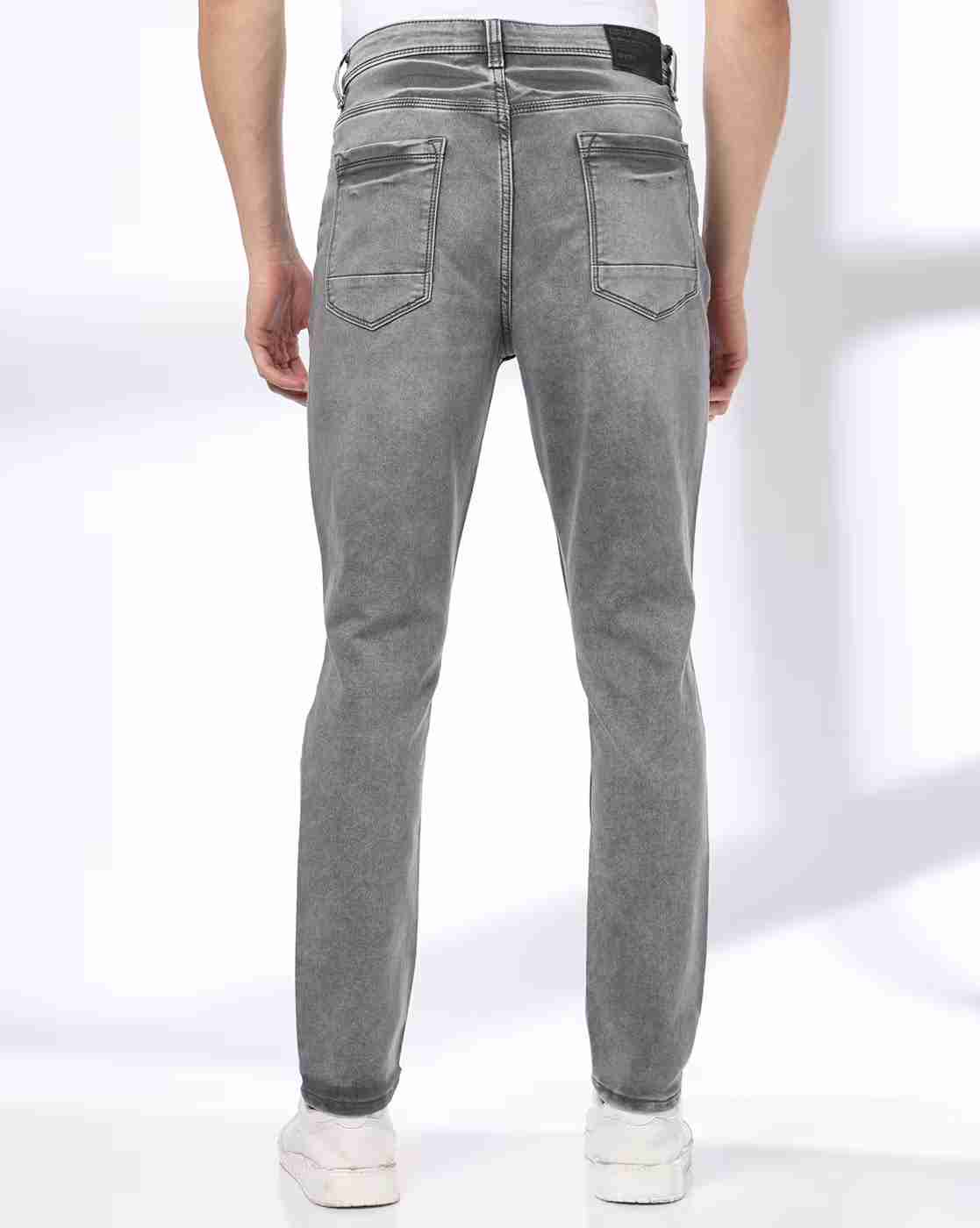 DNMX | Men Mid-Wash Slim Fit Jeans|2