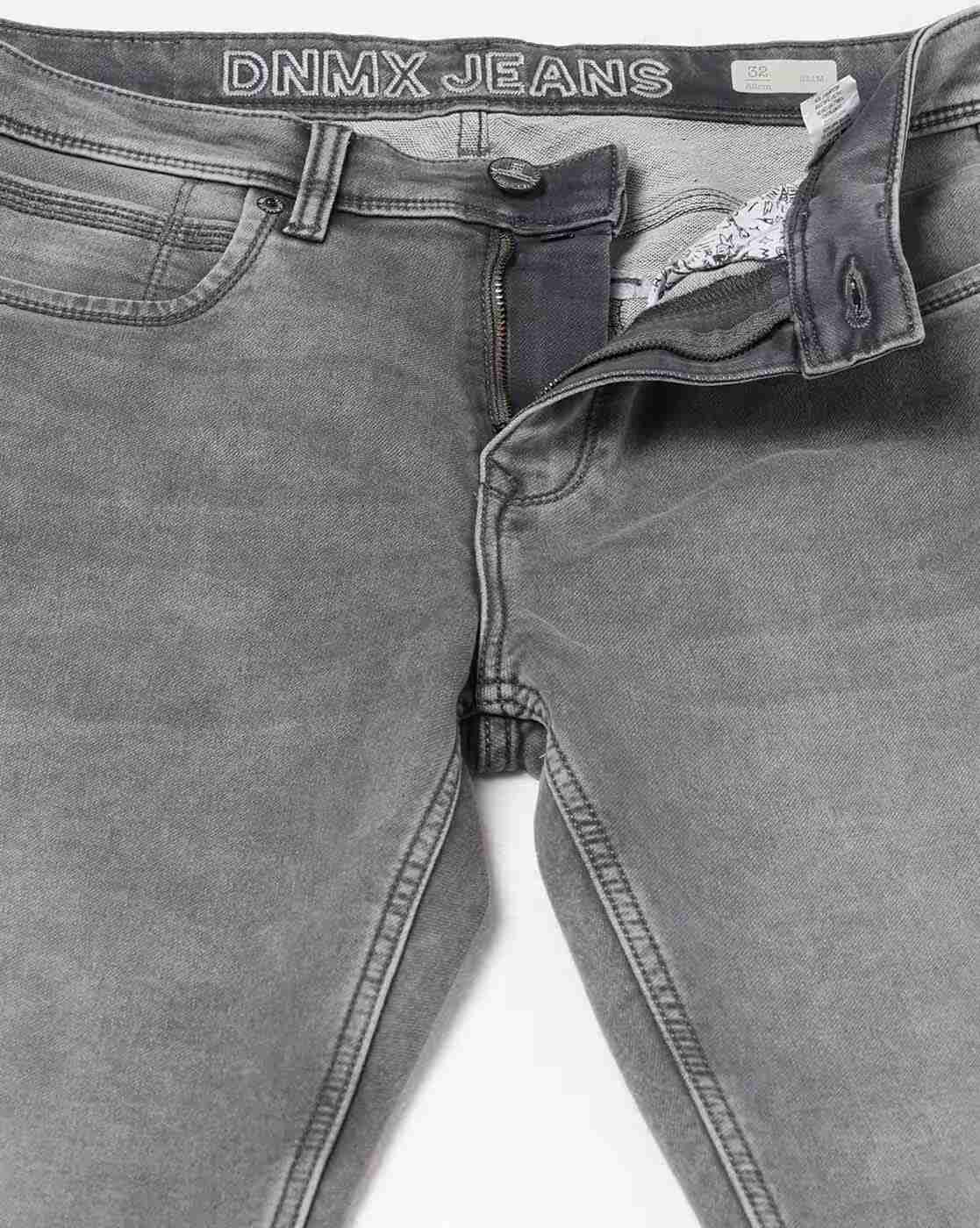 DNMX | Men Mid-Wash Slim Fit Jeans|4