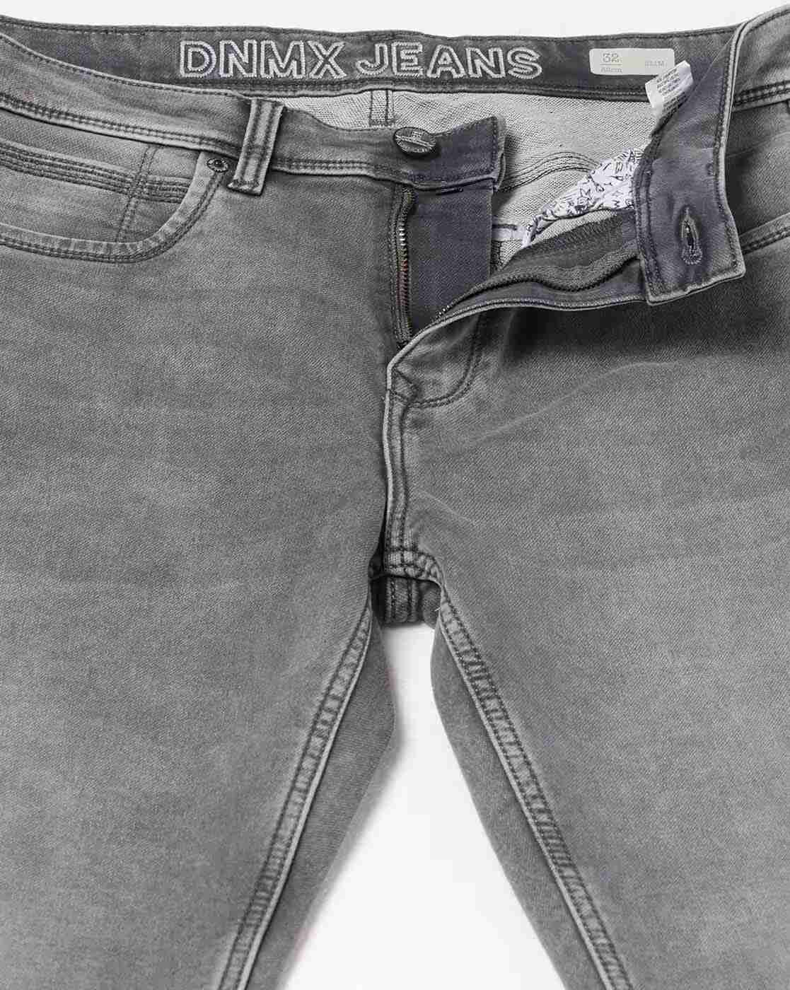DNMX | Men Mid-Wash Slim Fit Jeans|4
