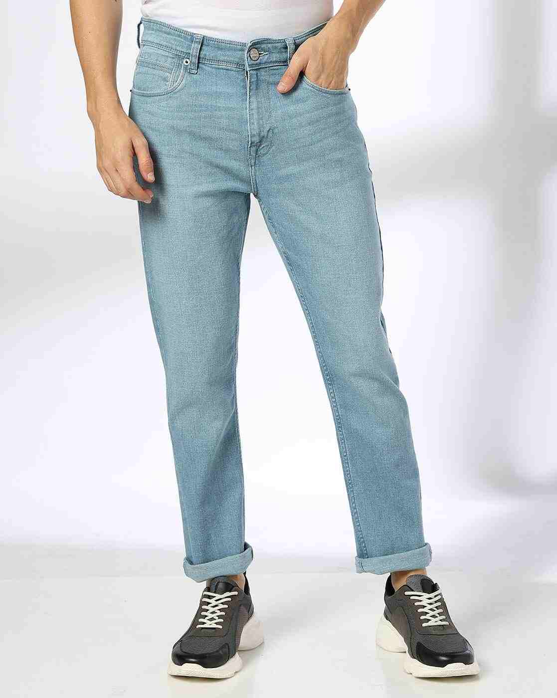 DNMX | Men Washed Slim Fit Jeans|0