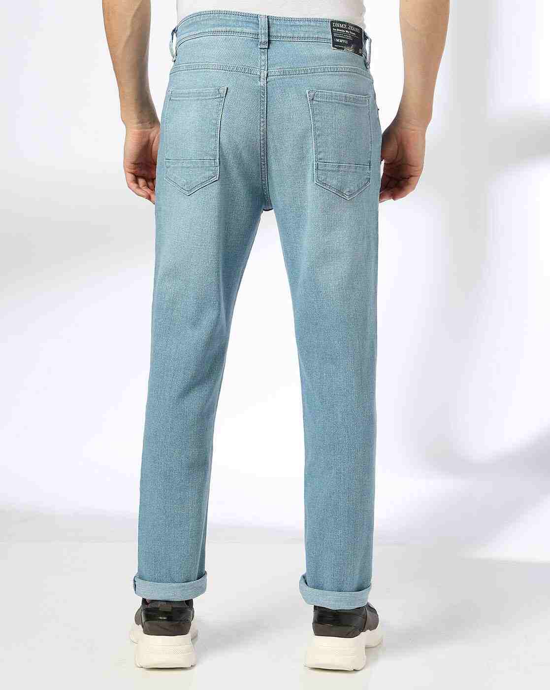 DNMX | Men Washed Slim Fit Jeans|2