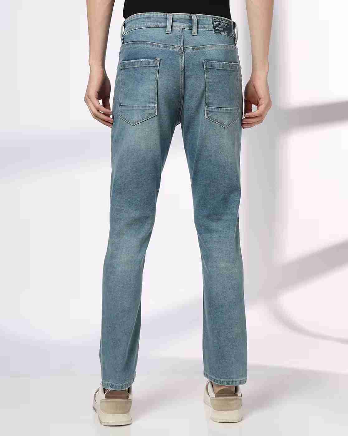 DNMX | Men Mid-Wash Slim Fit Jeans|2