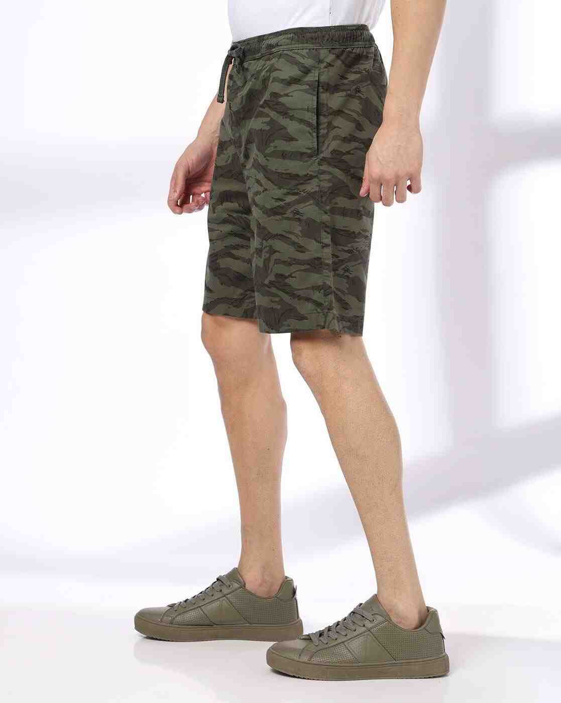DNMX | Men Camouflage Print Regular Fit City Shorts|1