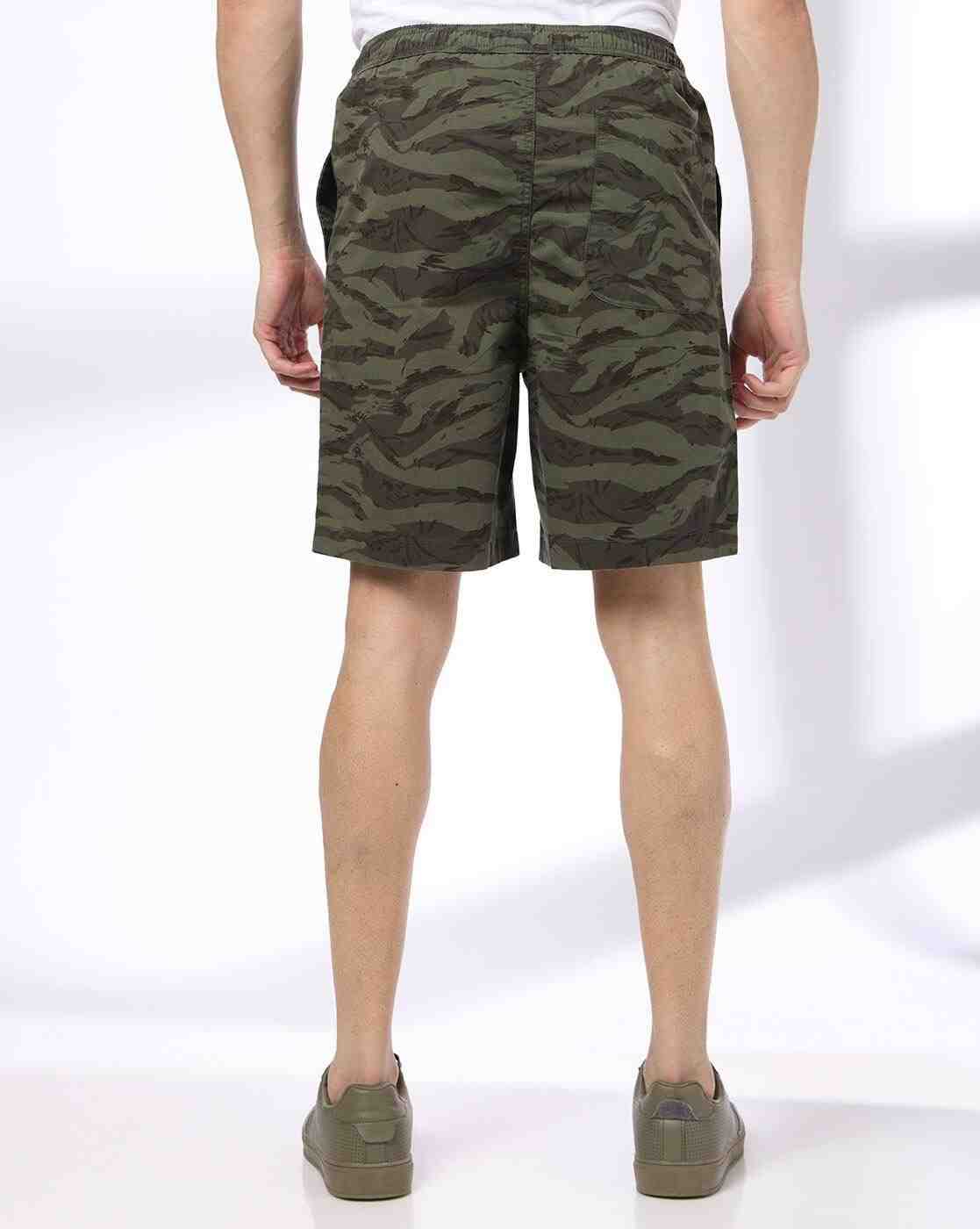 DNMX | Men Camouflage Print Regular Fit City Shorts|2