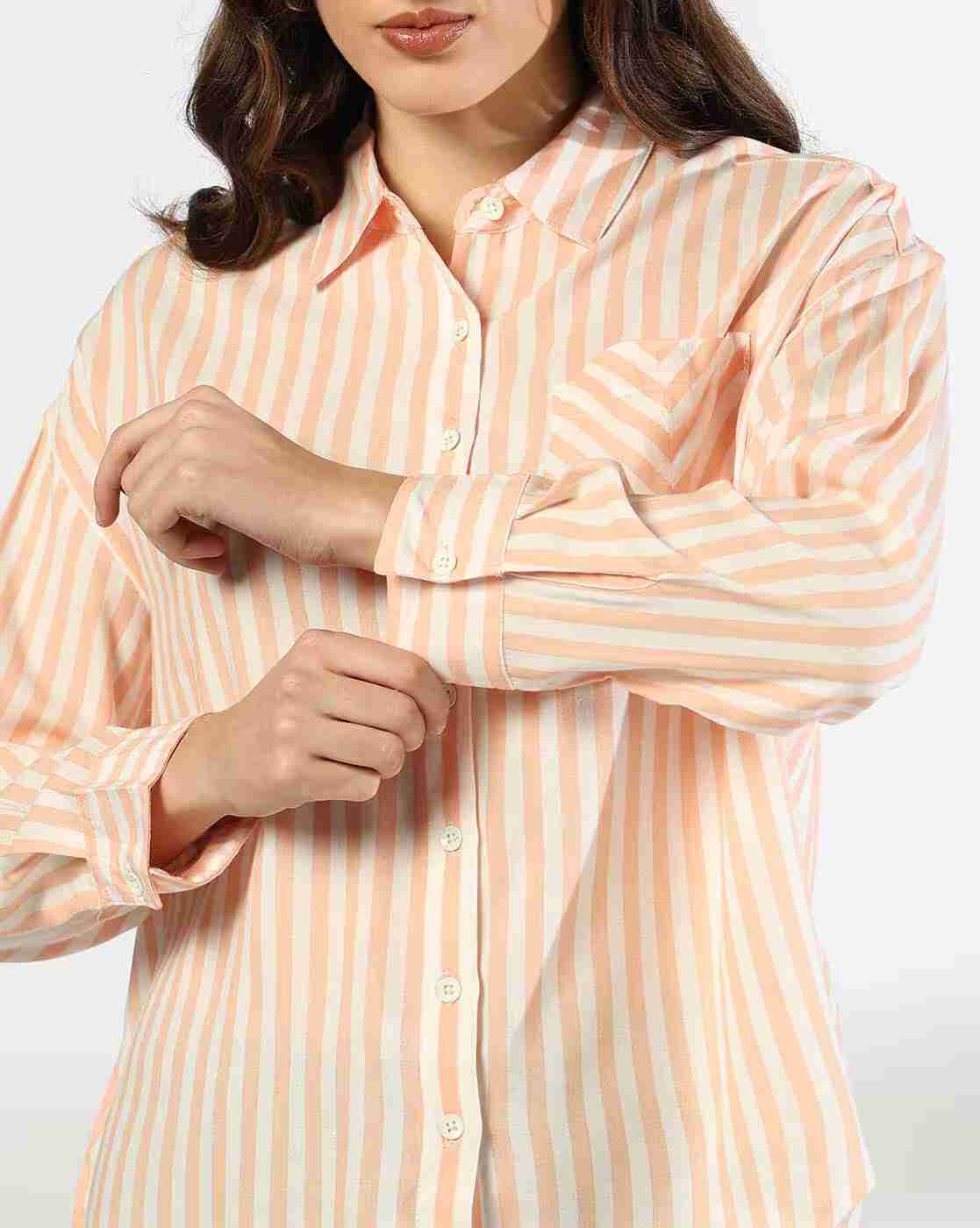 DNMX | Women Striped Relaxed Fit Shirt|3