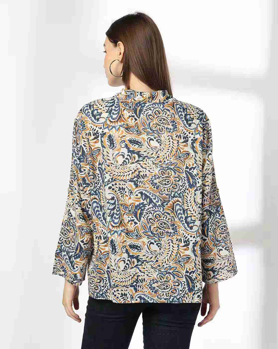 DNMX | Women Printed Relaxed Fit Shirt|2