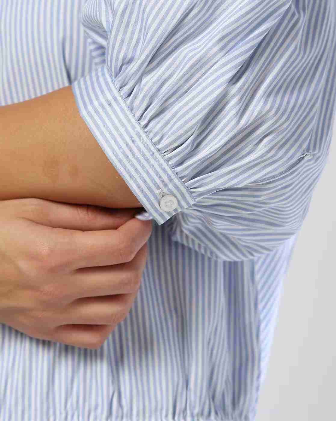 DNMX | Women Striped Shirt with Elasticated Waist|4