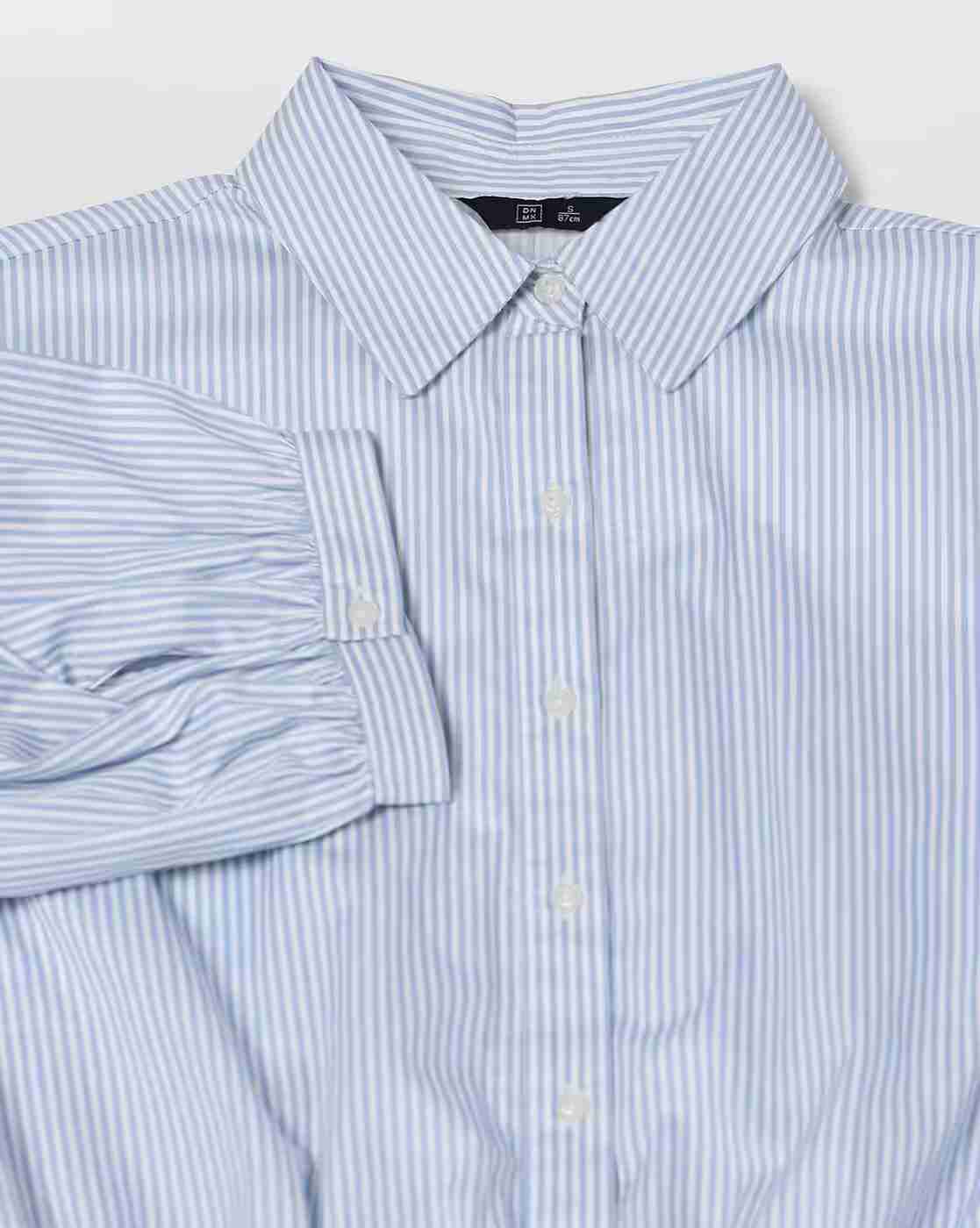 DNMX | Women Striped Shirt with Elasticated Waist|5