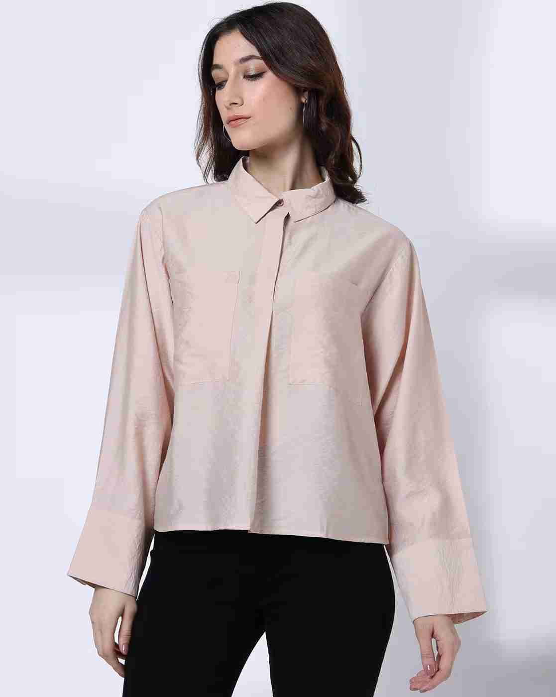 DNMX | Women Relaxed Fit Shirt with Flap Pockets|0