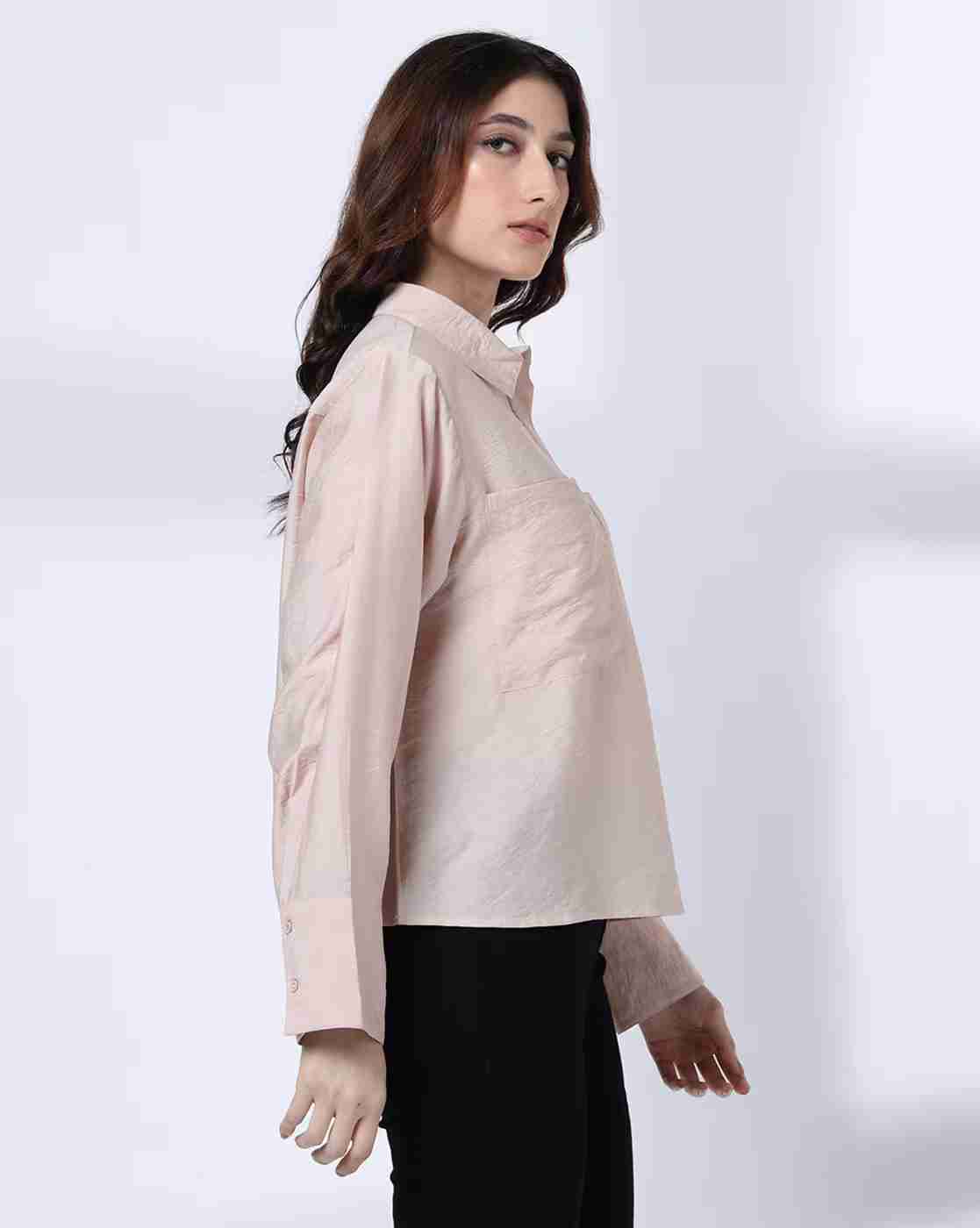 DNMX | Women Relaxed Fit Shirt with Flap Pockets|1