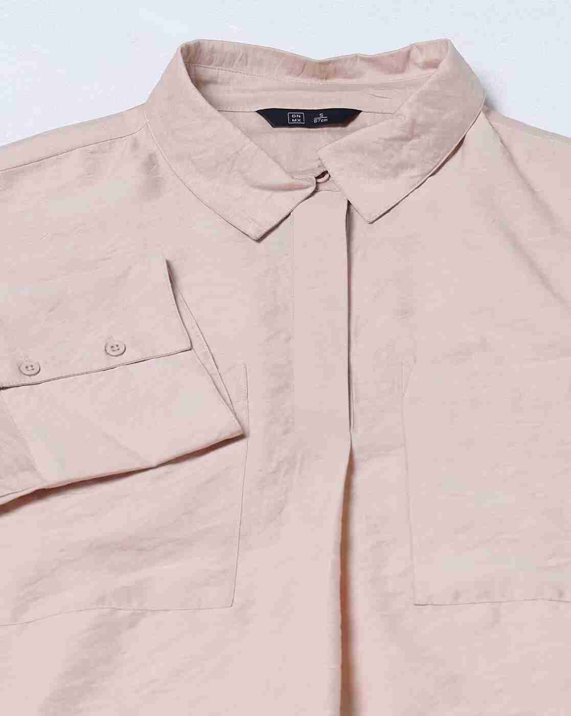 DNMX | Women Relaxed Fit Shirt with Flap Pockets|4