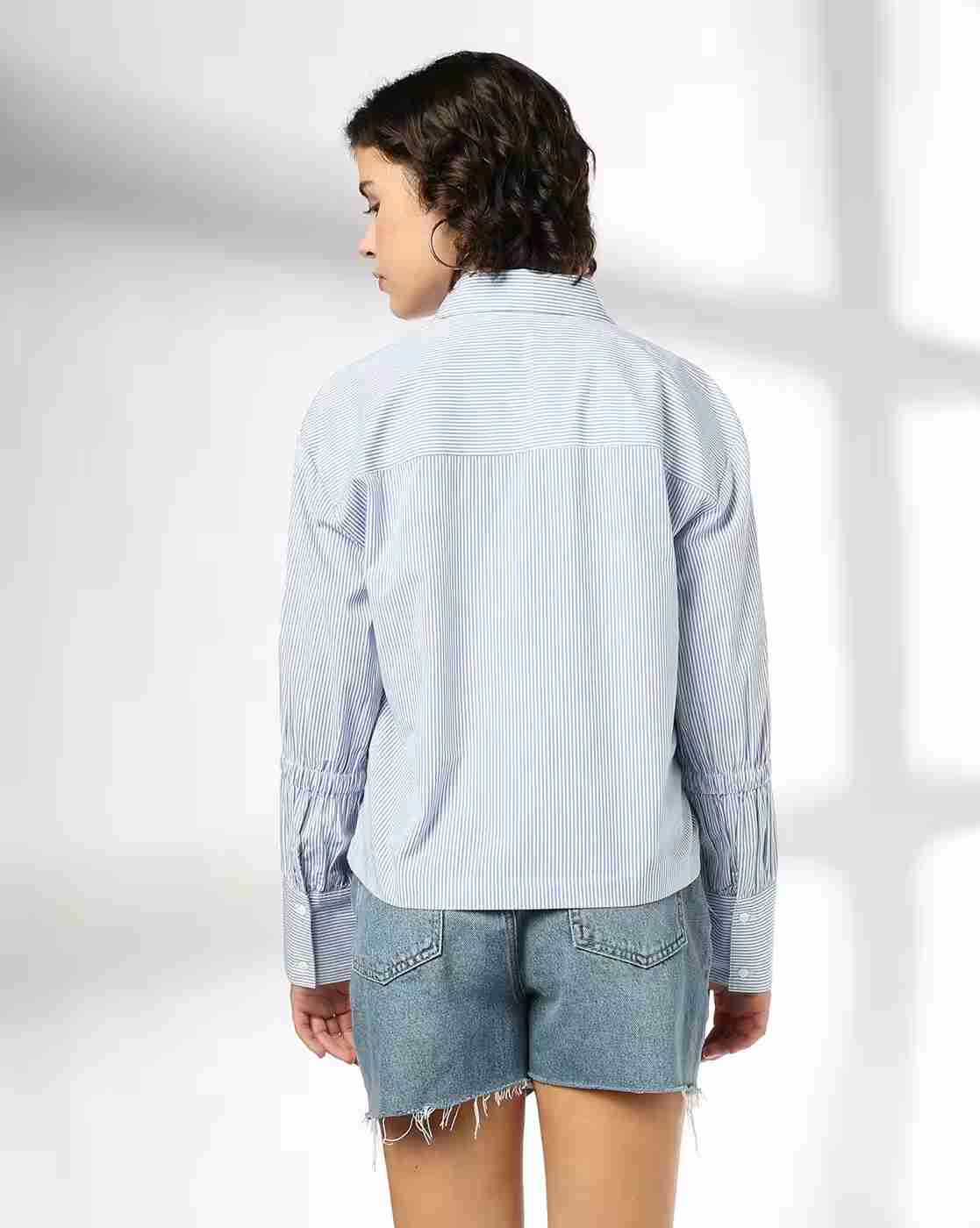DNMX | Women Striped Relaxed Fit Shirt|2