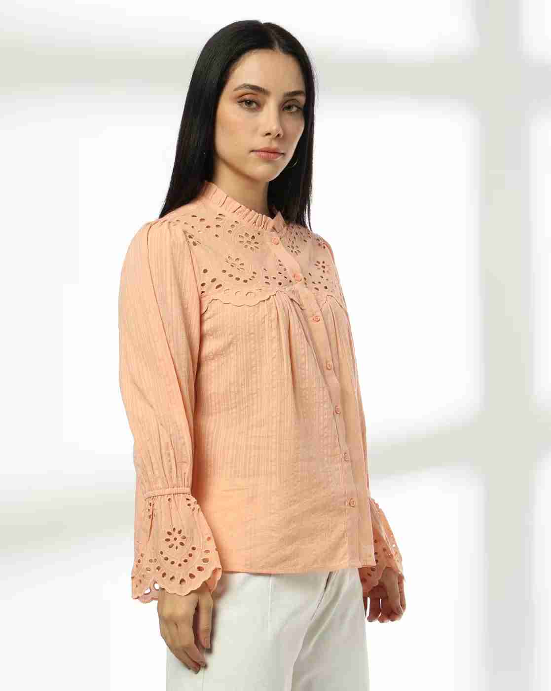 DNMX | Women Patterned Relaxed Fit Shirt