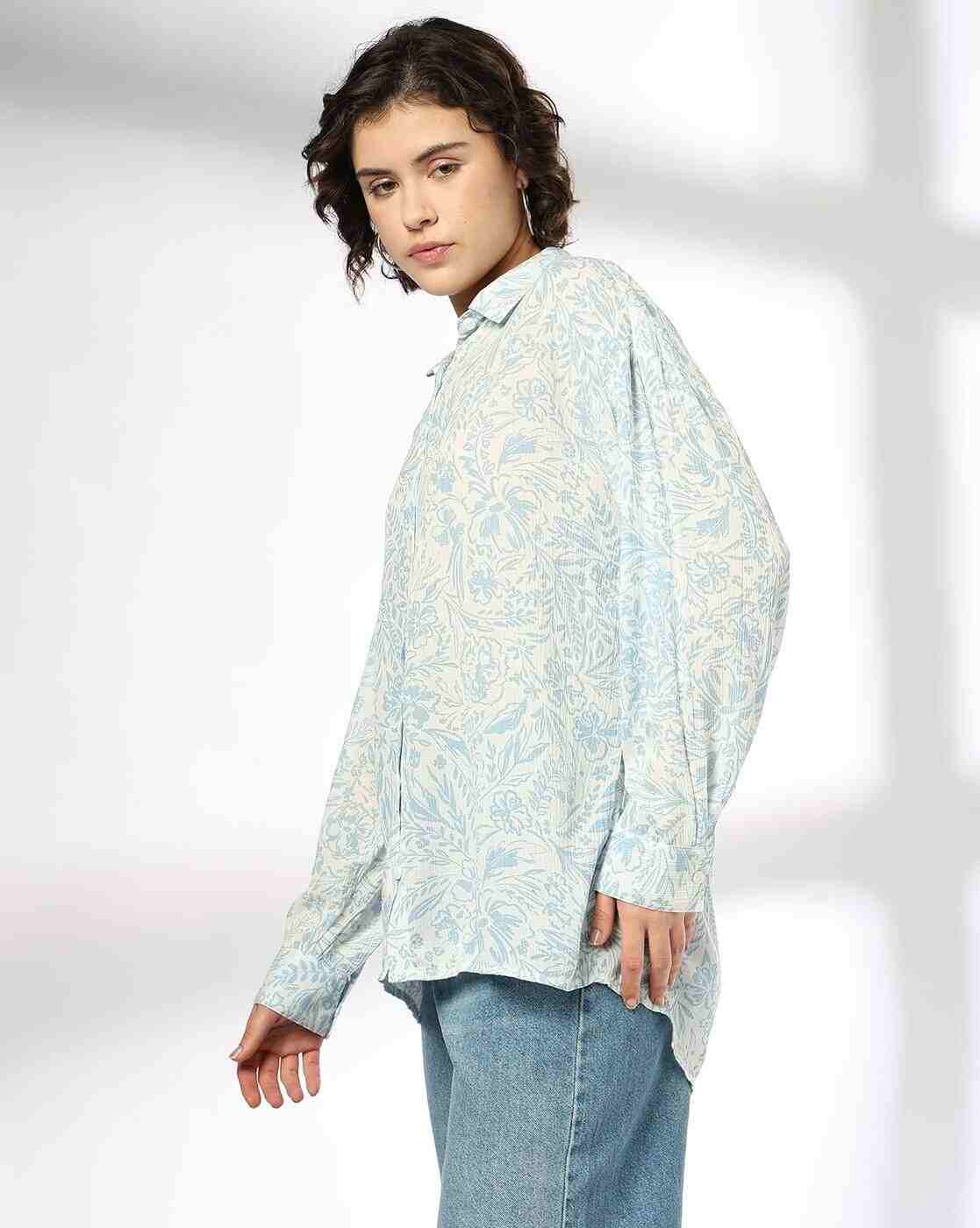 DNMX | Women Floral Print Relaxed Fit Shirt|1