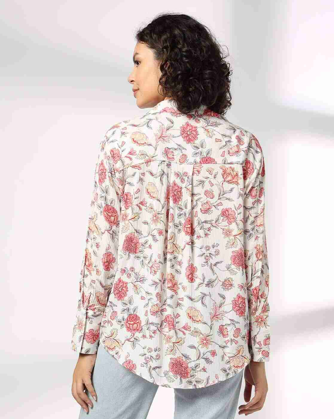 DNMX | Women Floral Print Relaxed Fit Shirt|2