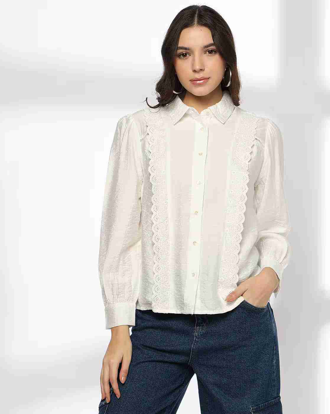 DNMX | Men Relaxed Fit Shirt with Puff Sleeves|0
