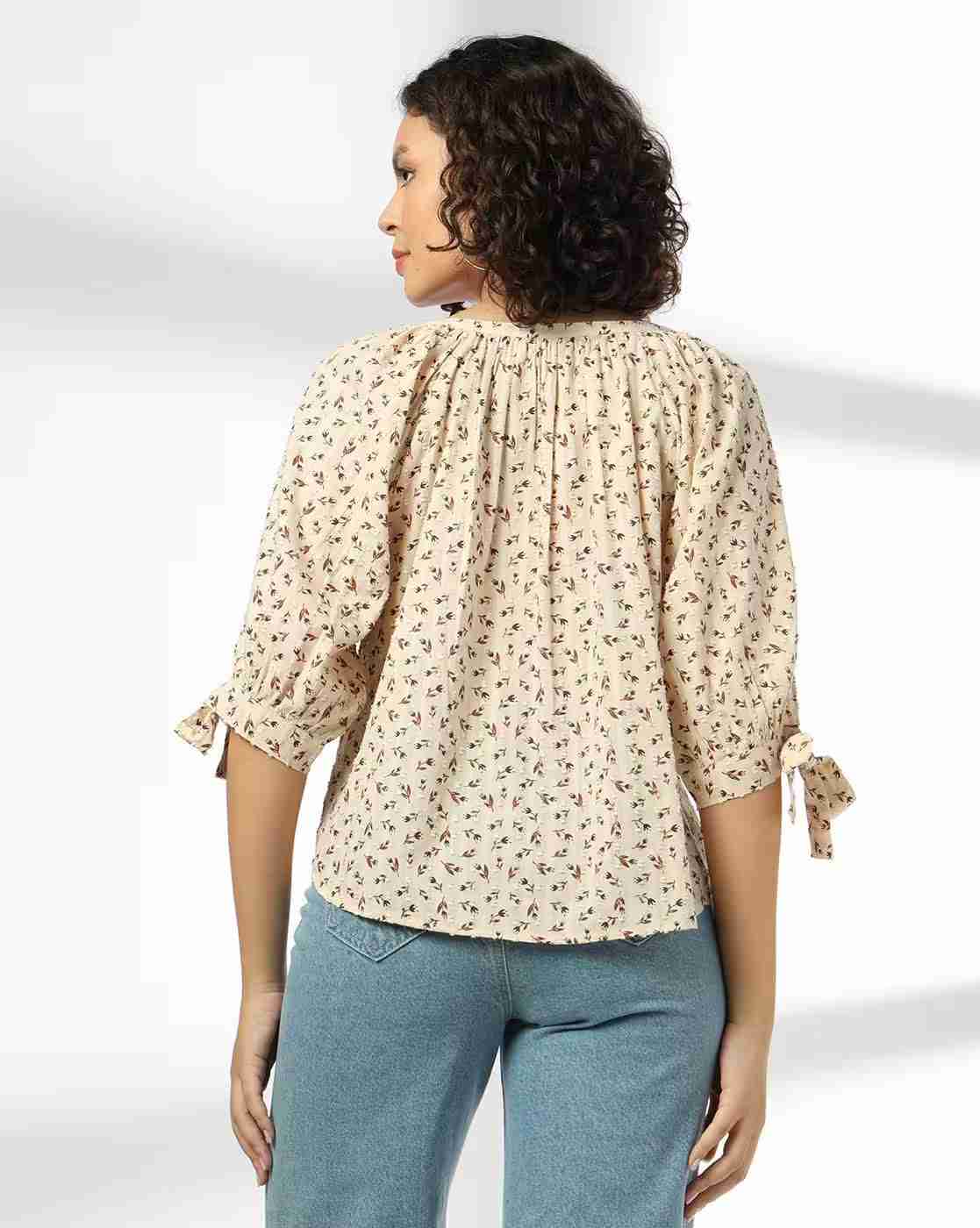 DNMX | Women Floral Print Relaxed Fit Top|2