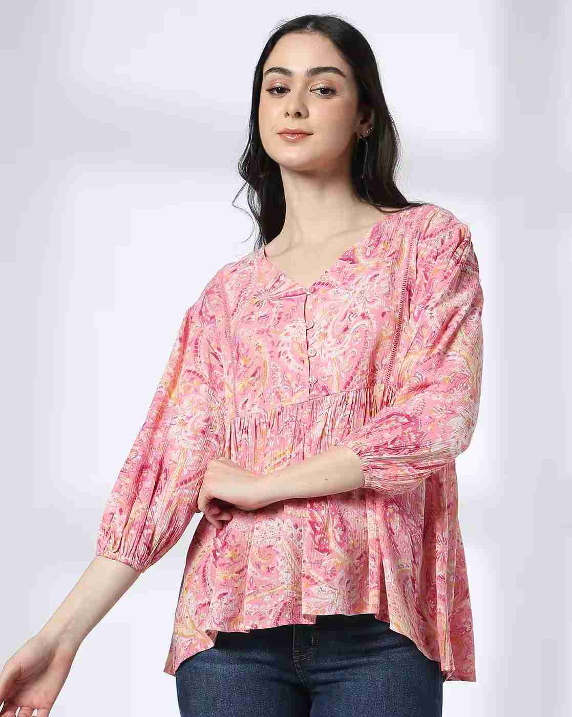 Women Printed Regular Fit Peplum Top