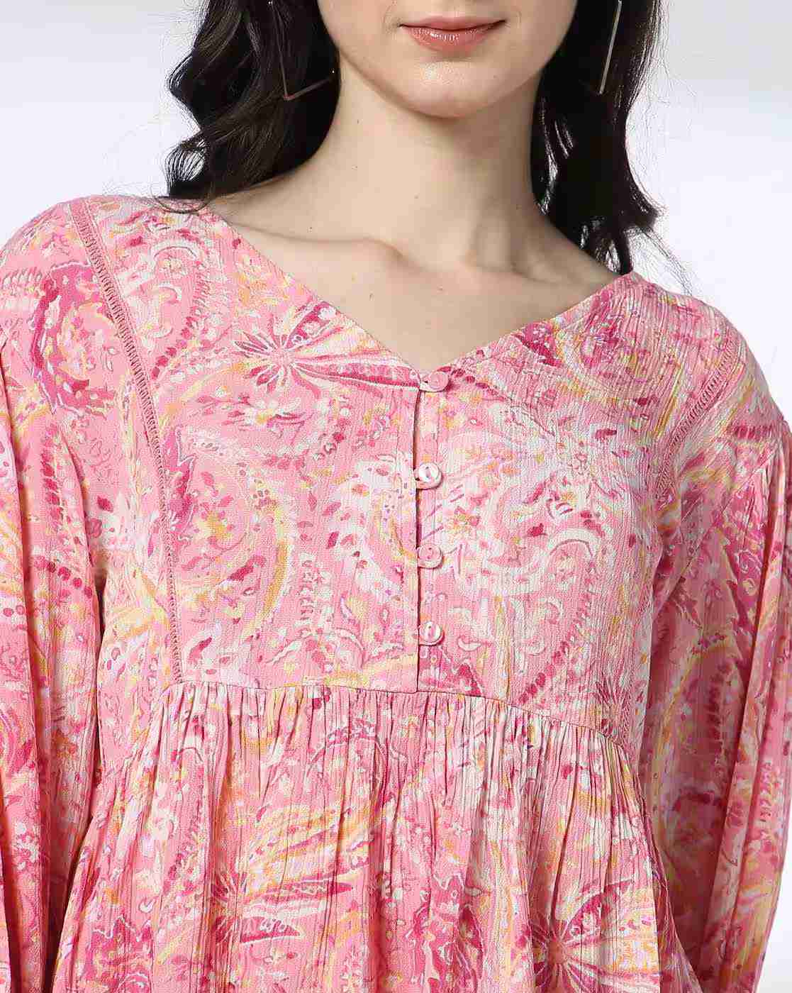 DNMX | Women Printed Regular Fit Peplum Top|3