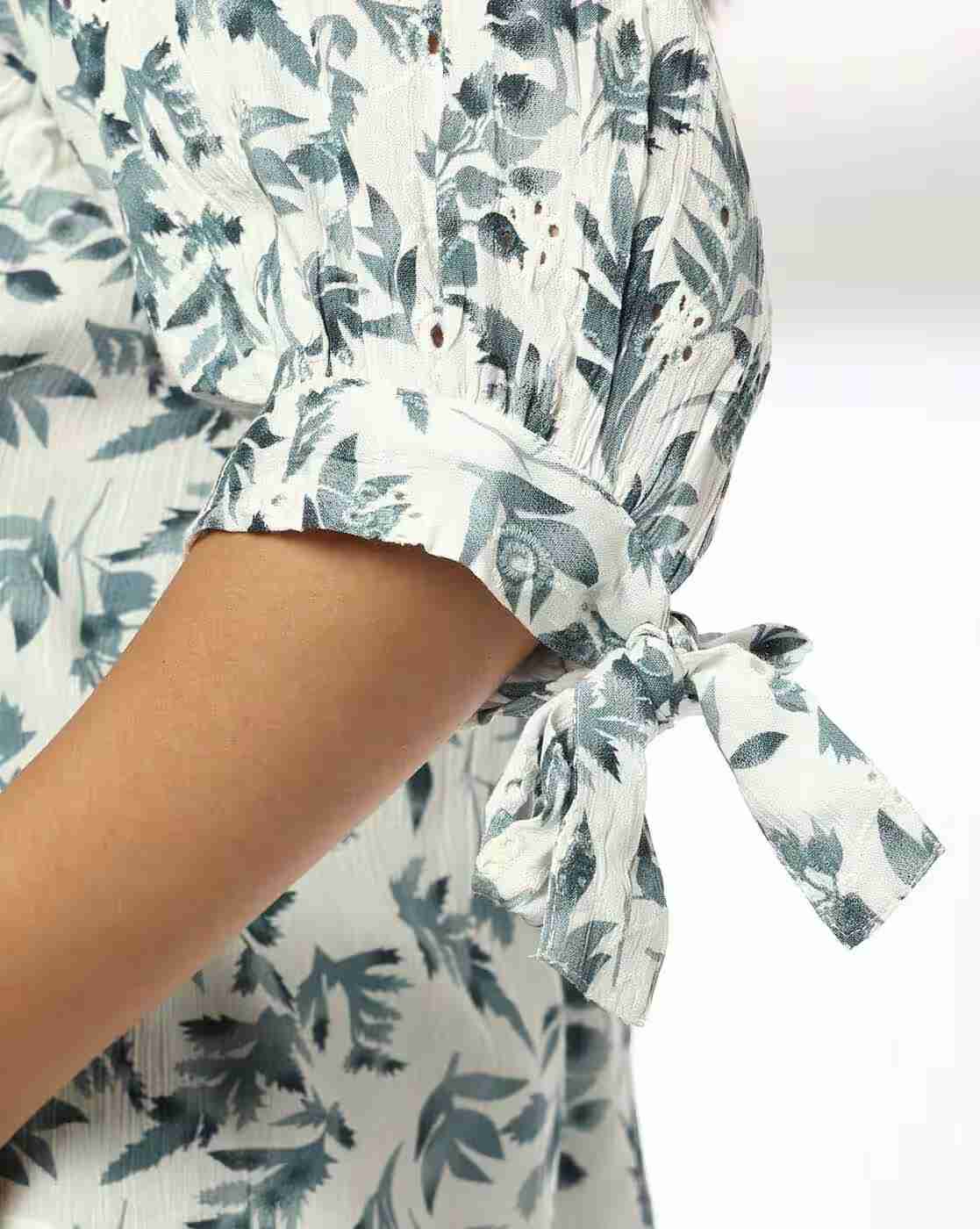 DNMX | Women Leaf Print Regular Fit Top|4