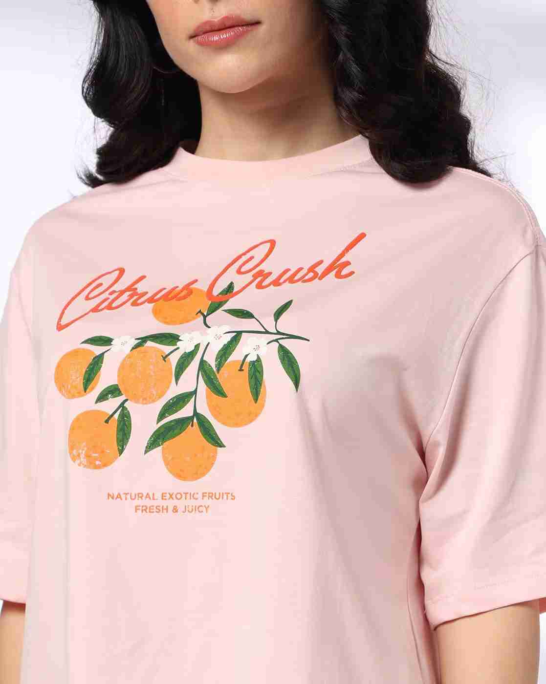 DNMX | Women Graphic Print Boxy Fit Crew-Neck T-Shirt|3