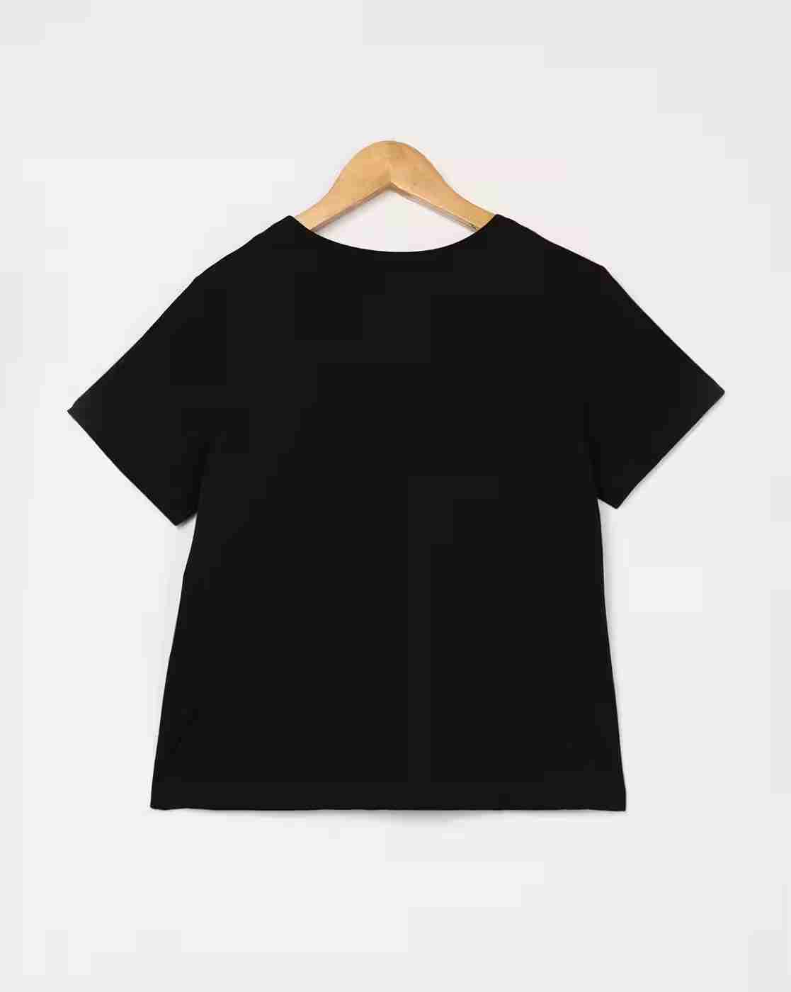 DNMX | Women Typographic Print Regular Fit Cotton Crew-Neck T-Shirt|1