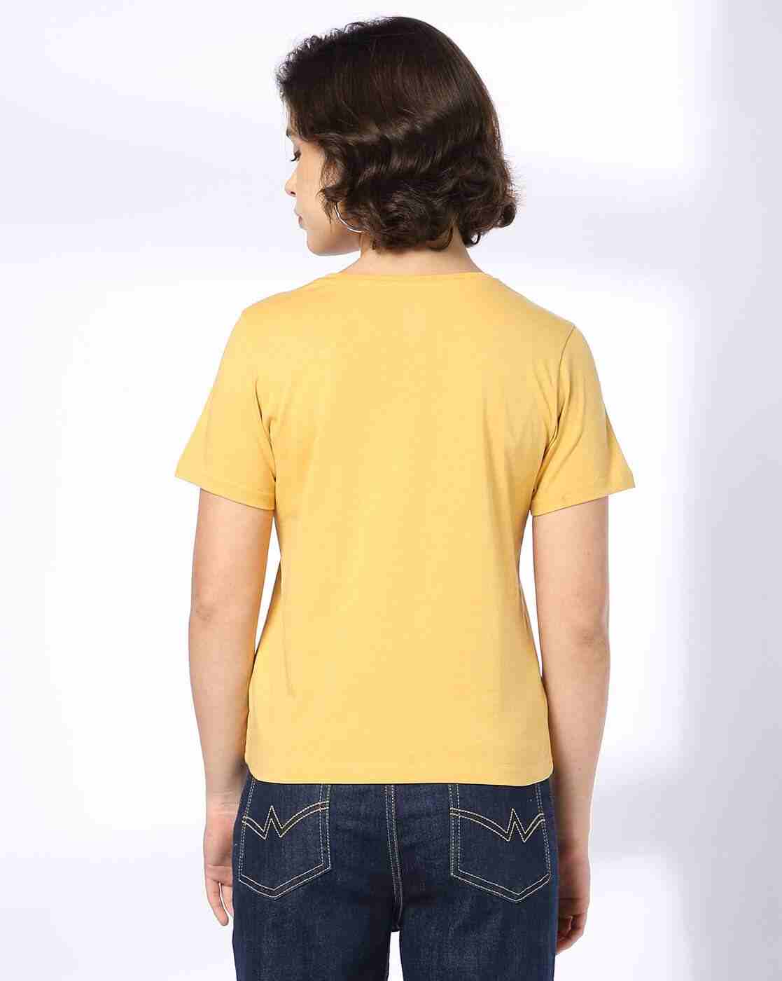 DNMX | Women Graphic Print Regular Fit Crew-Neck T-Shirt|2