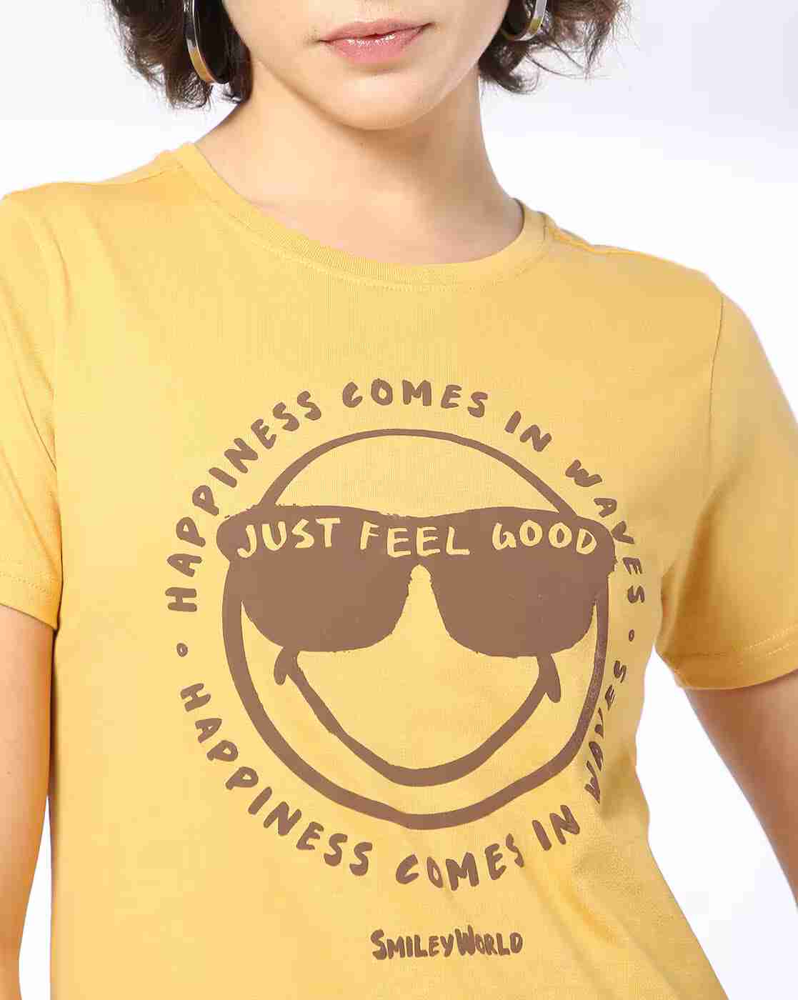 DNMX | Women Graphic Print Regular Fit Crew-Neck T-Shirt|4