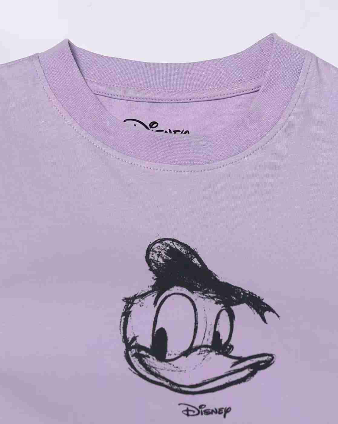 DNMX | Women Donald Duck Print Boxy Fit Crew-Neck T-Shirt|5