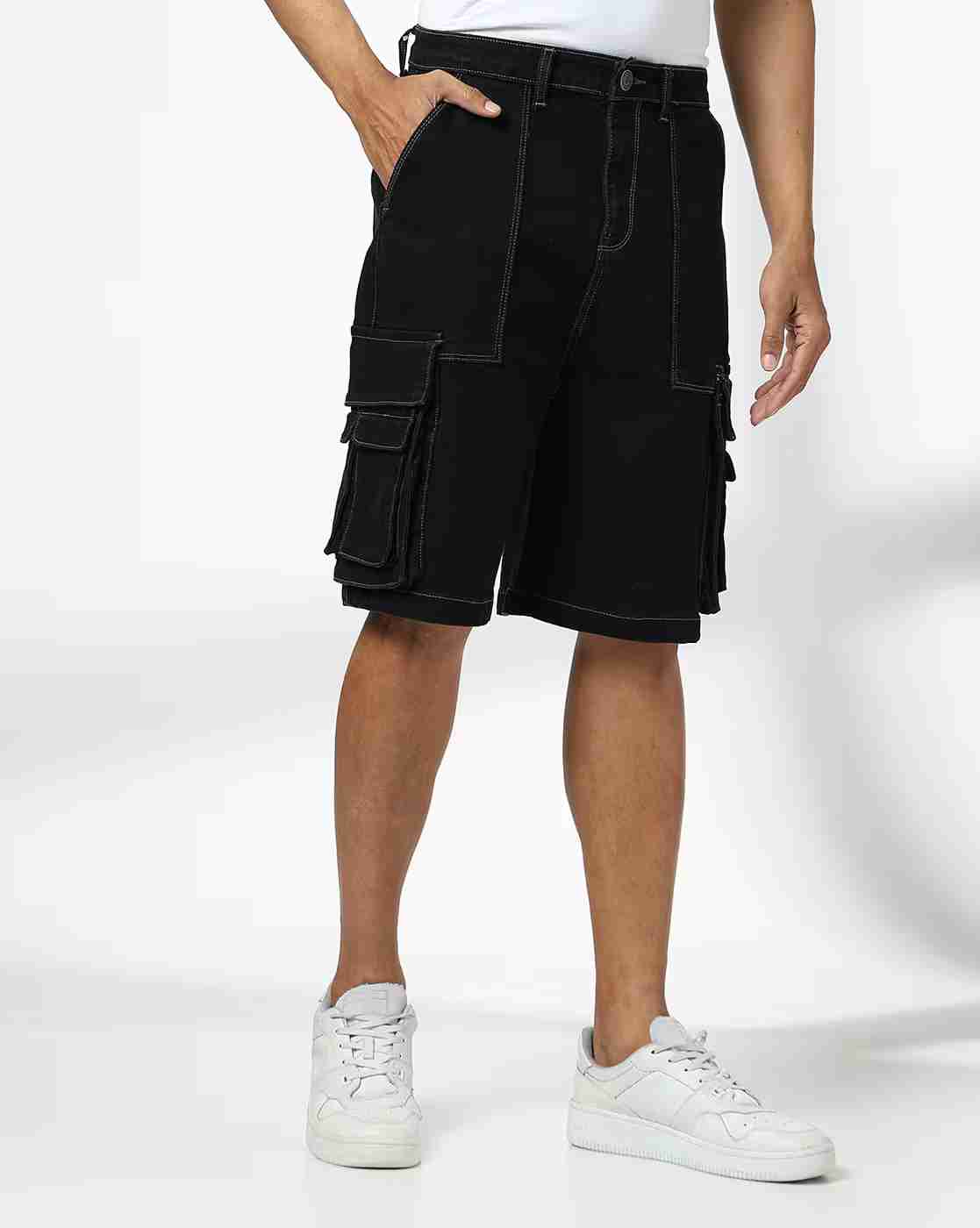 DNMX | Men Regular Fit Cargo Shorts|0