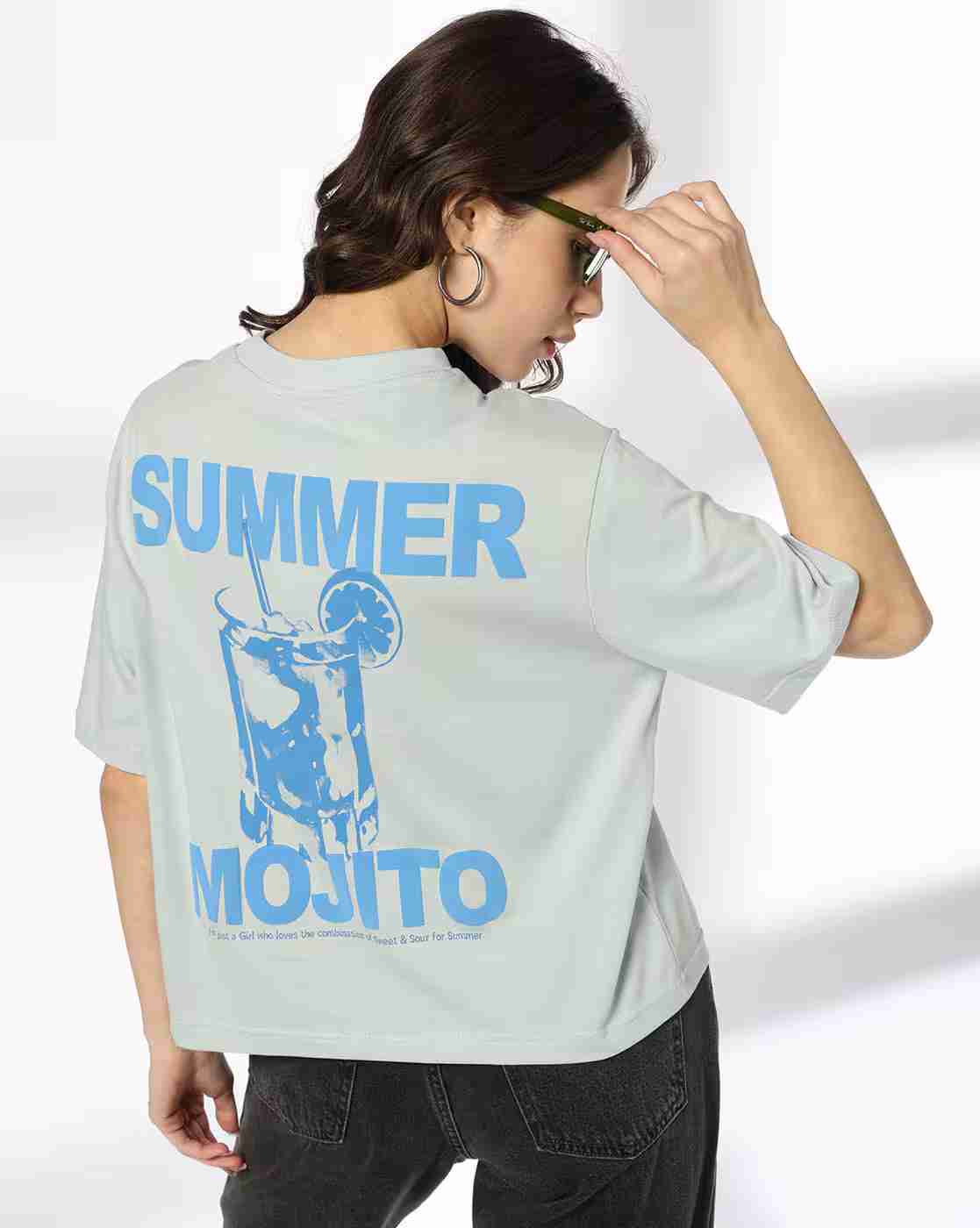 DNMX | Women Printed Regular Fit Crew-Neck T-Shirt|0