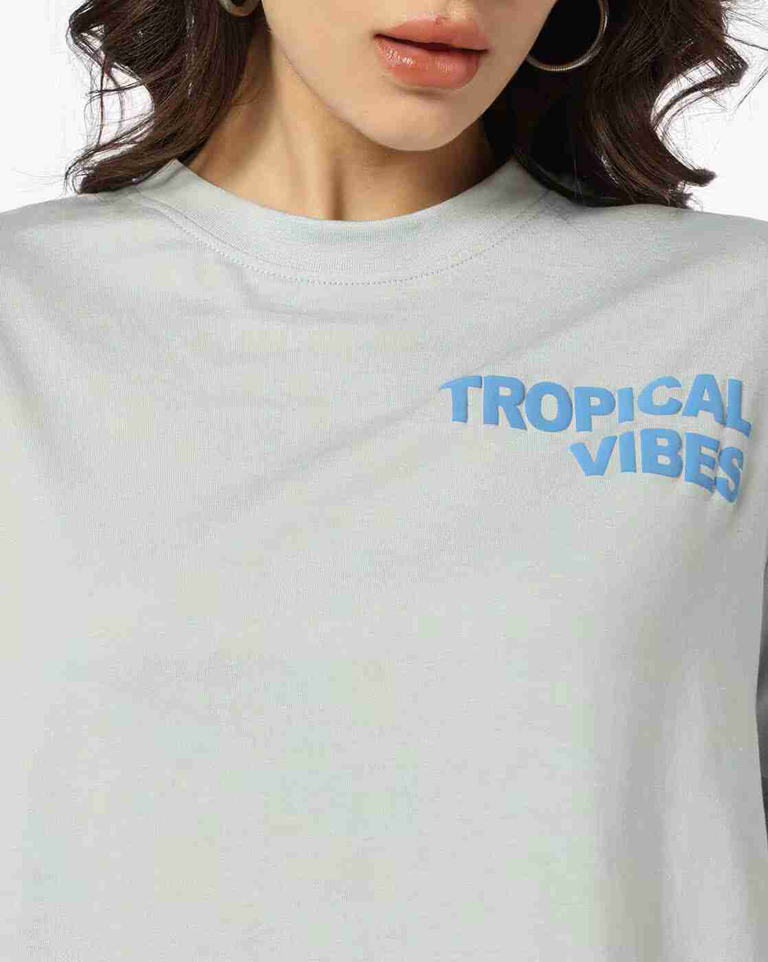 DNMX | Women Printed Regular Fit Crew-Neck T-Shirt|4