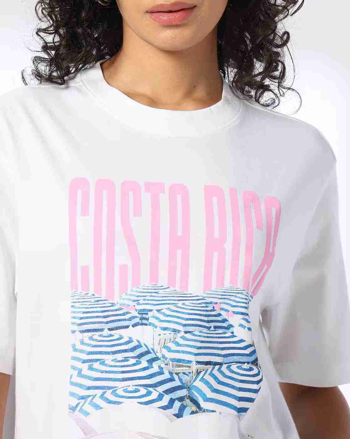 DNMX | Girls Printed Drop Shoulder Boxy Fit Crew-Neck T-Shirt|3
