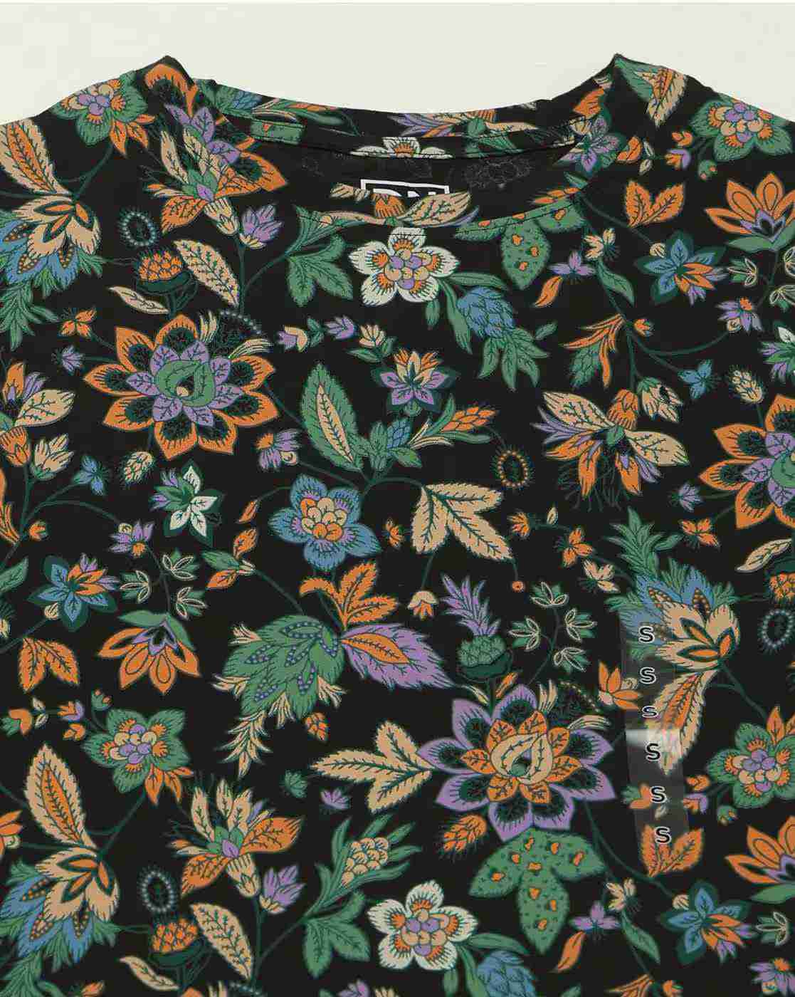 DNMX | Women All-Over Print Boxy Fit Cotton Round-Neck T-Shirt|4