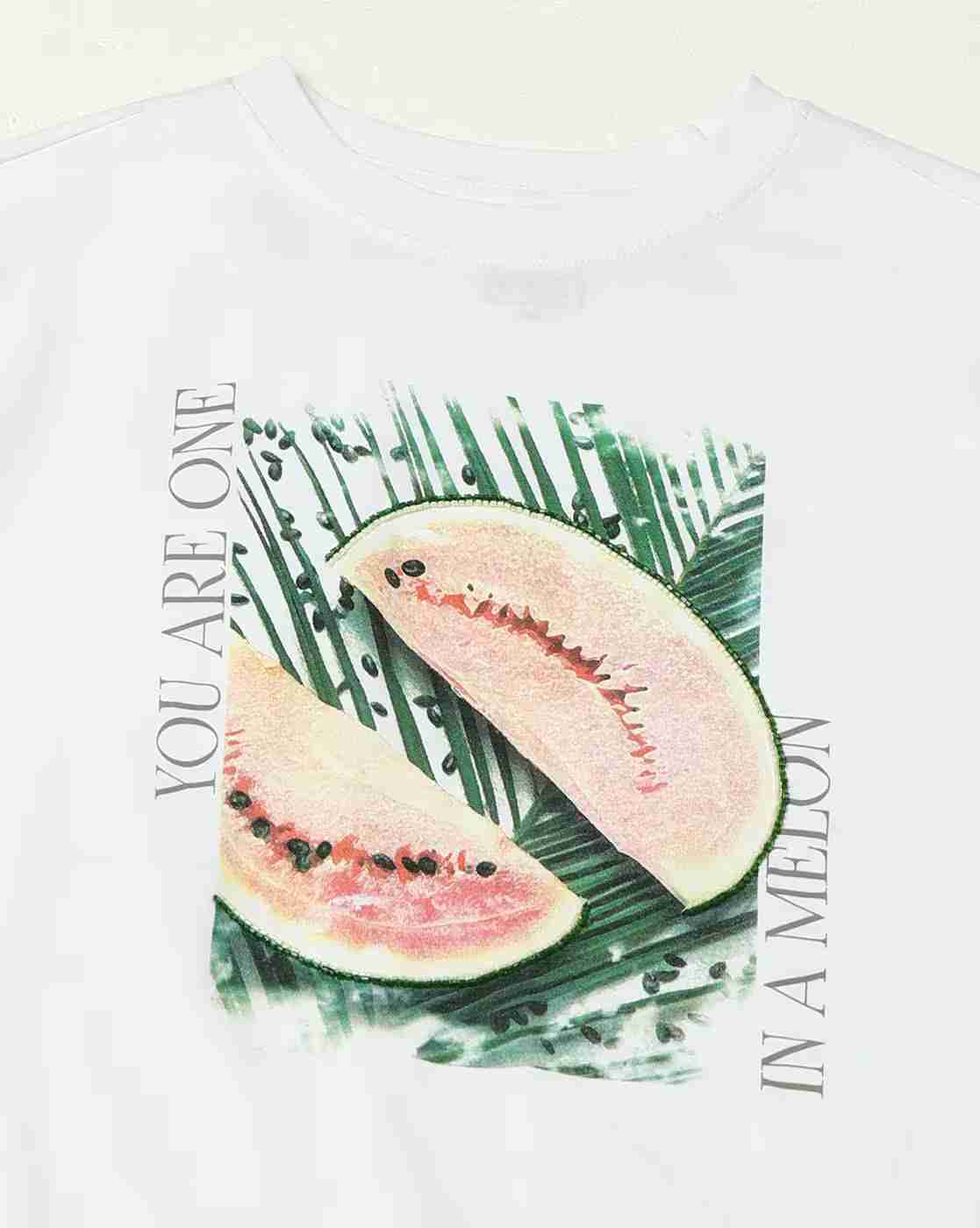 DNMX | Women Graphic Print Boxy Fit Crew-Neck T-Shirt|4