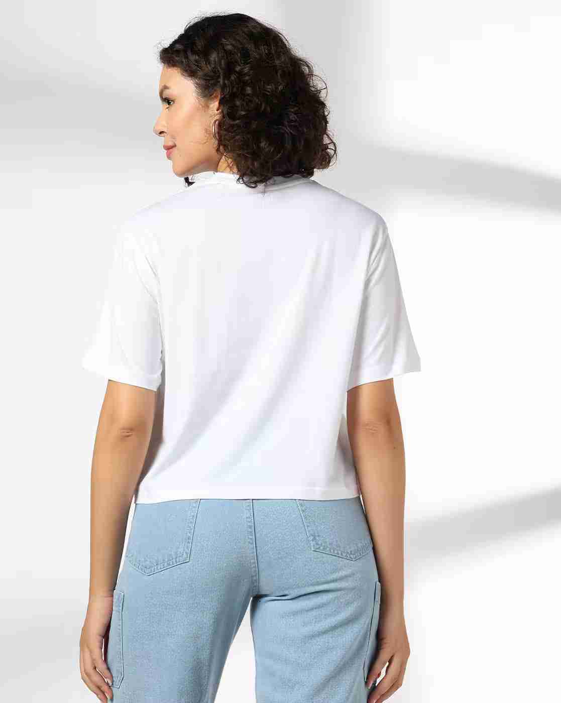 DNMX | Women France Print Boxy Fit Crew-Neck T-Shirt|2