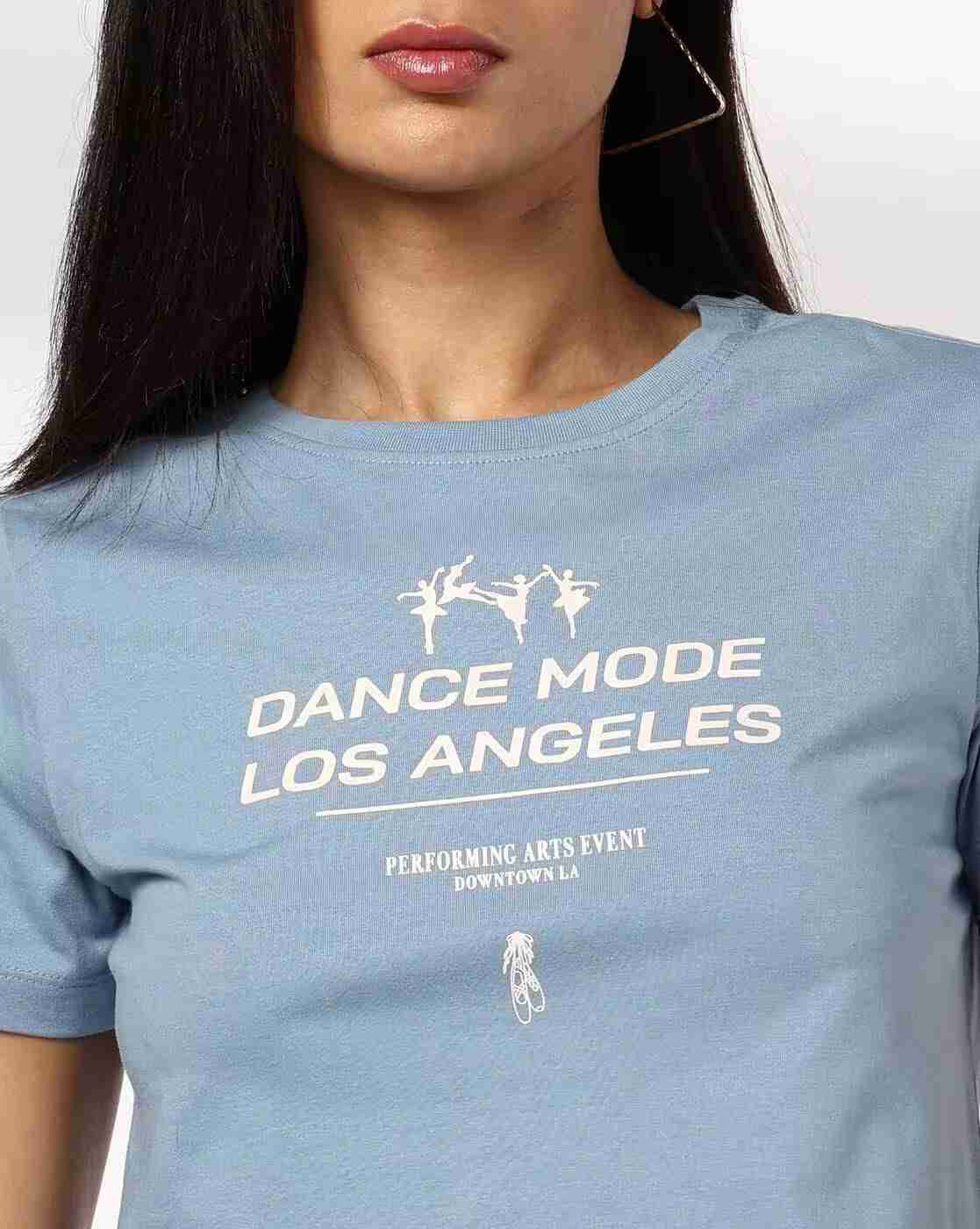 DNMX | Women Typographic Print Regular Fit Round-Neck T-Shirt|3