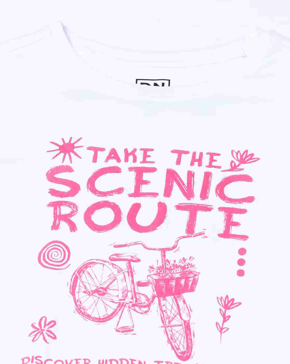 DNMX | Women Typographic Print Regular Fit Round-Neck T-Shirt|4