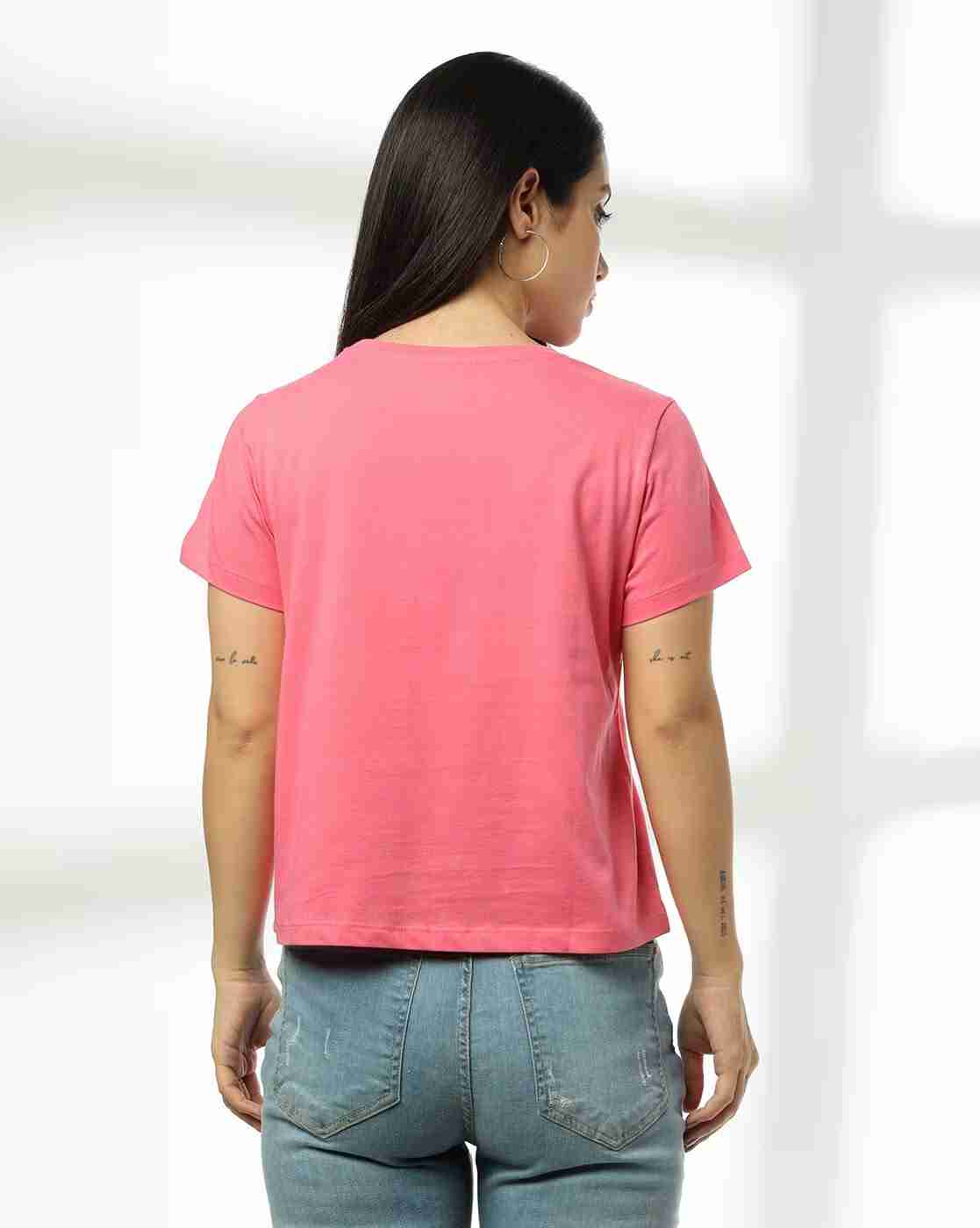 DNMX | Women San Diego Vacation Printed Regular Fit Crew-Neck T-Shirt|2