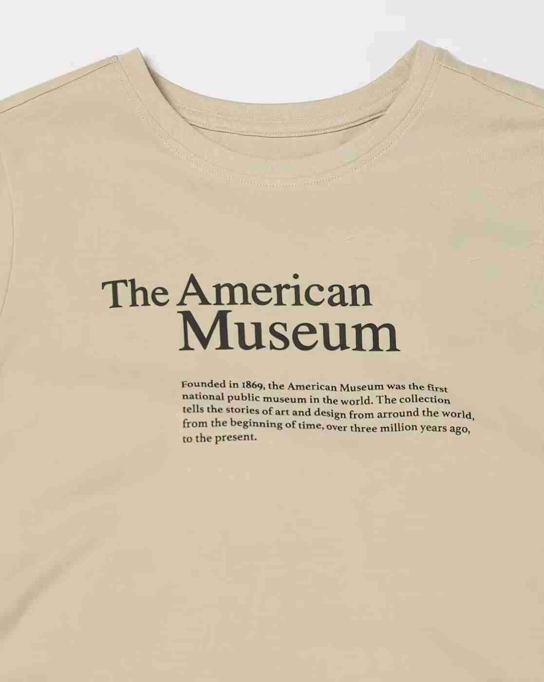 DNMX | Women American Museum Regular Fit Crew-Neck T-Shirt|5