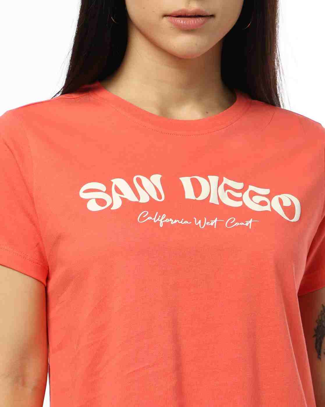 DNMX | Women San Diego Printed Regular Fit Crew-Neck T-Shirt|3