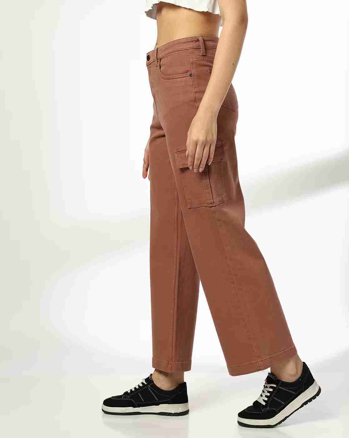 DNMX | Women Wide-Leg Cargo Jeans|1