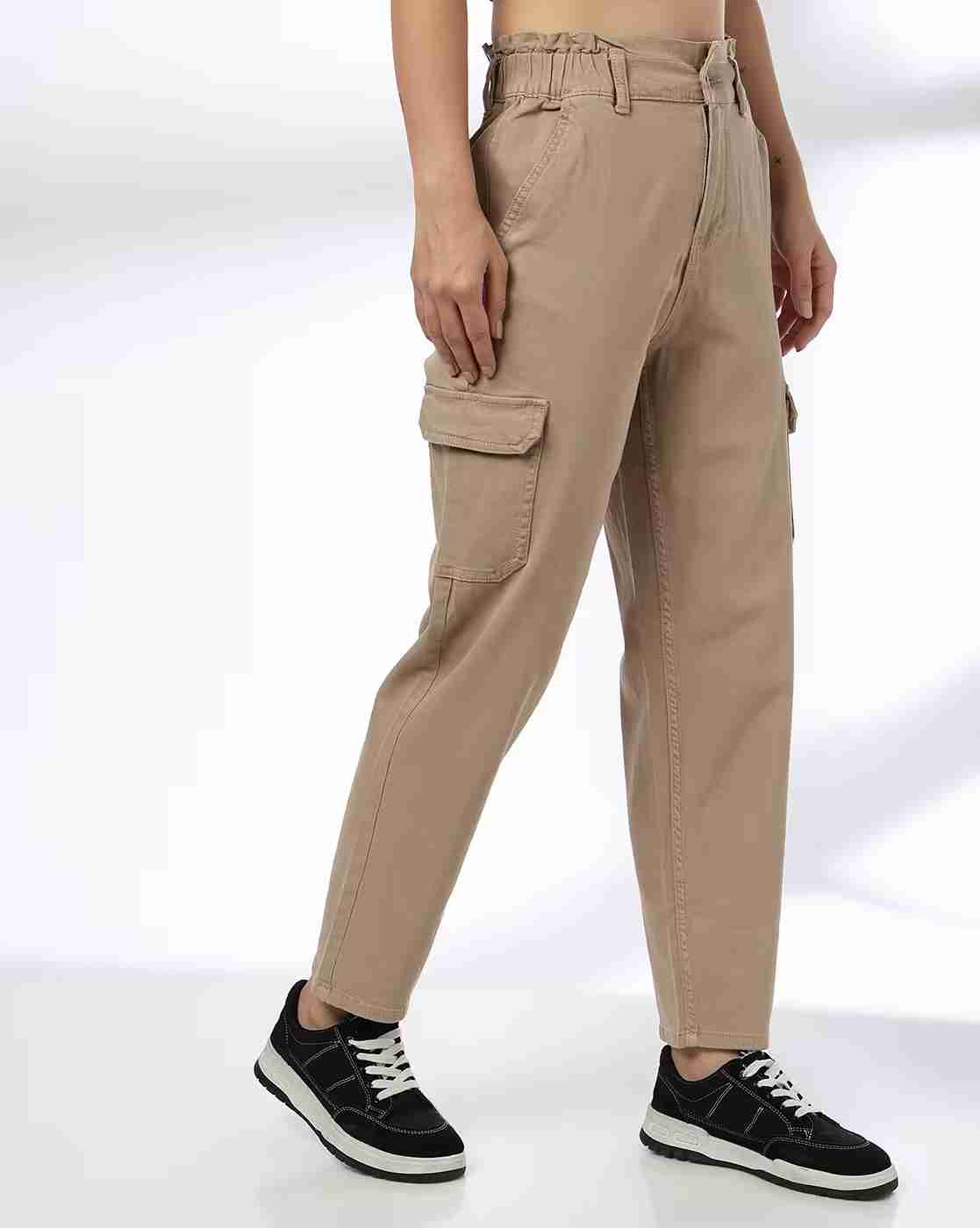 DNMX | Women Straight Fit Cargo Jeans|1