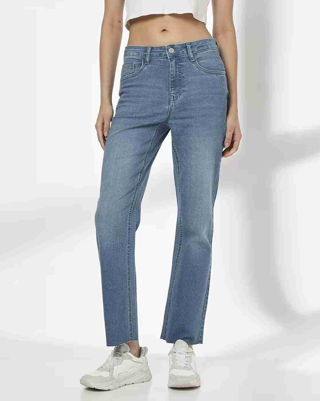DNMX | Women Lightly Washed Bootcut Fit Jeans|0
