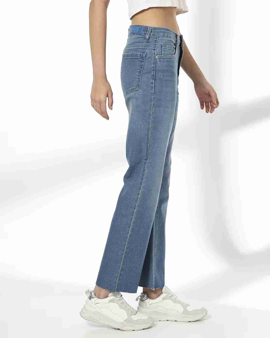 DNMX | Women Lightly Washed Bootcut Fit Jeans|1