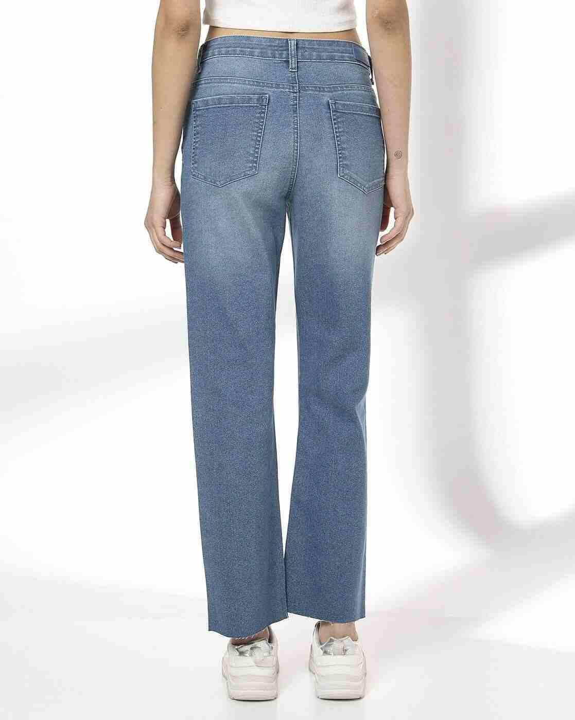 DNMX | Women Lightly Washed Bootcut Fit Jeans|2