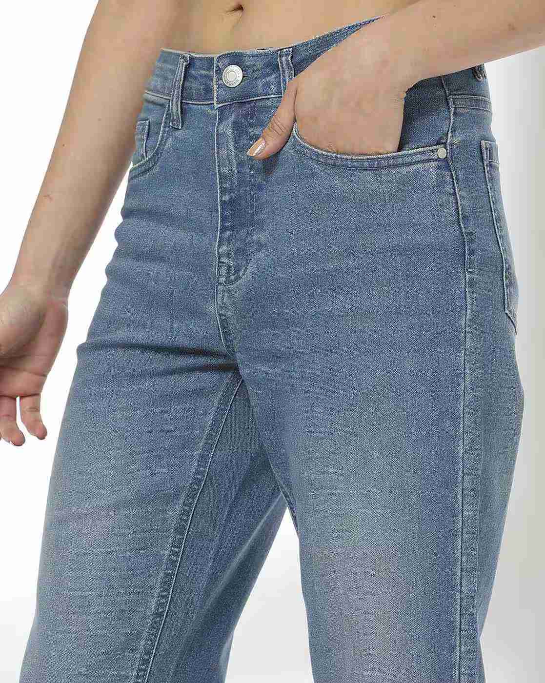DNMX | Women Lightly Washed Bootcut Fit Jeans|3
