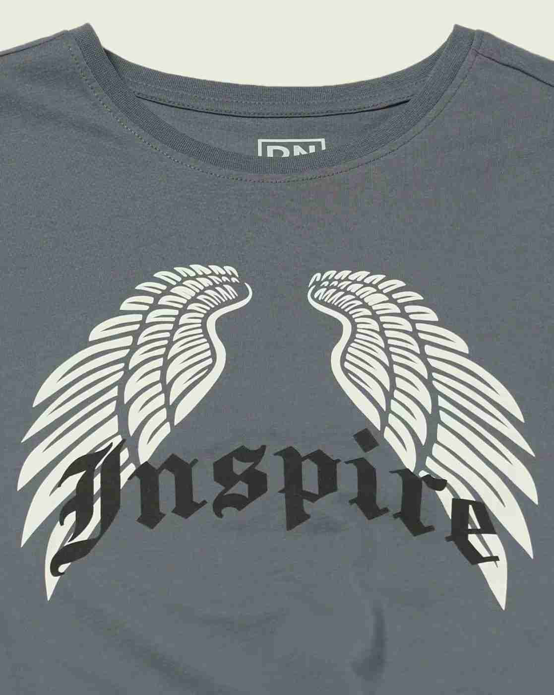 DNMX | Women Inspire Printed Regular Fit Crew-Neck T-Shirt|4