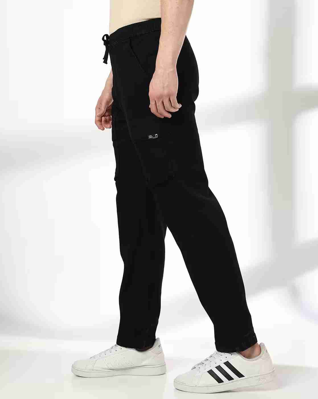 DNMX | Men Mid-Rise Slim Straight Fit Cargo Pants|1